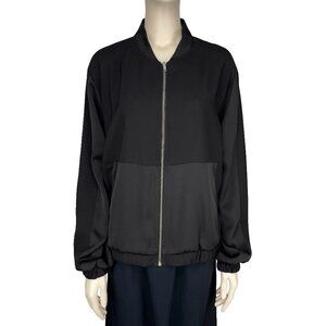 LORD‎ & TAYLOR Sport-Luxe Zip-up Light Bomber Outdoor jacket Black Size XL
